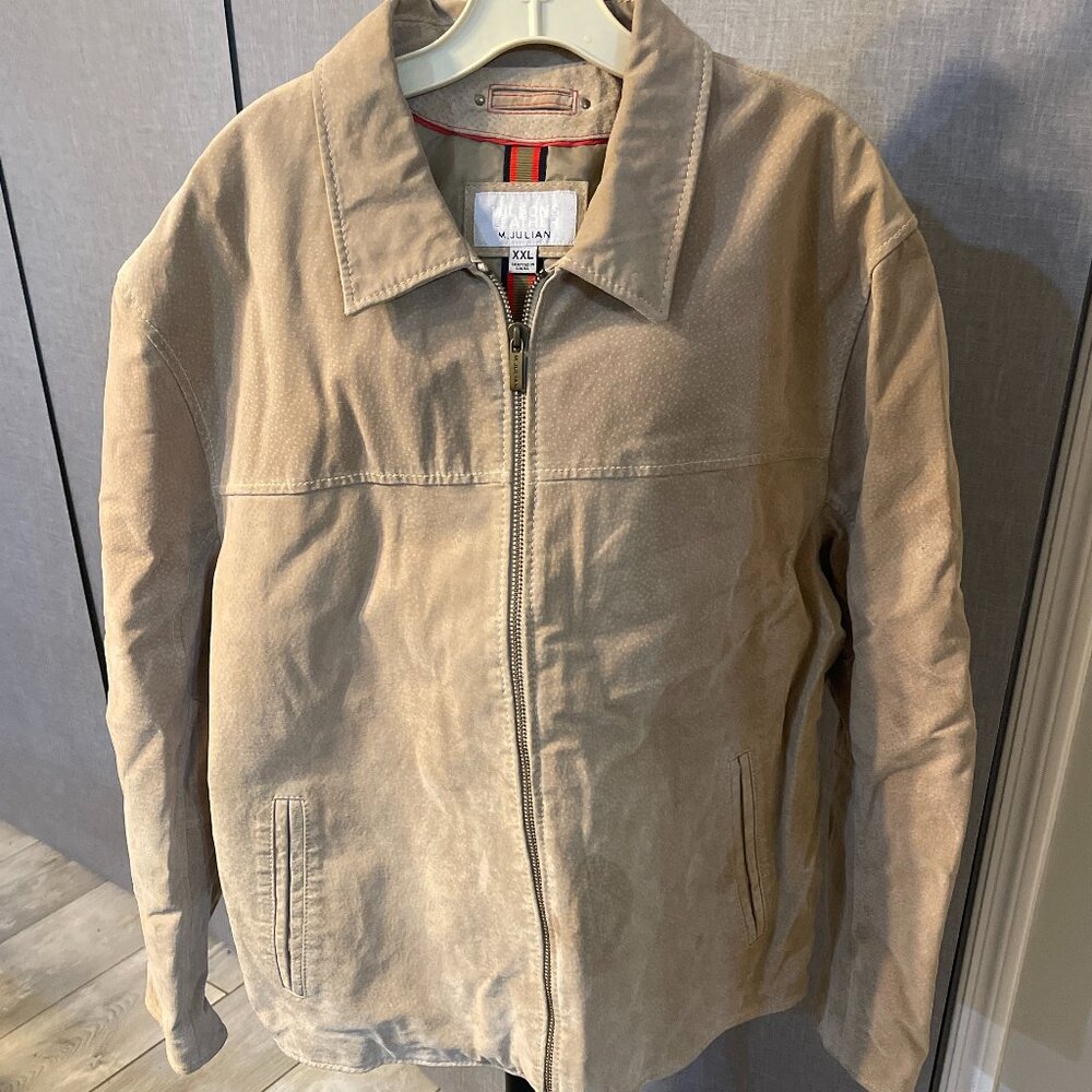 Wilsons Leather M. Julian Genuine Leather Bomber Style Men's Tan Jacket XXL